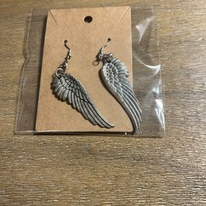 Silver Angel Wing Earrings